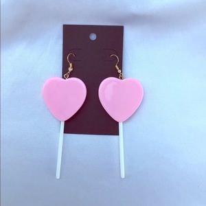 Lollipop heart earrings